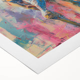 Colorful rolled canvas print showcasing a striking giraffe design, part of a wildlife art collection. Perfect for adding a vibrant touch to home decor.