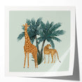 Glossy wall art collection featuring a vibrant giraffe design, showcasing intricate details and colors, perfect for animal-themed decor in modern spaces.