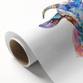 Colorful rolled canvas featuring a whimsical goat design from the "Animals: A Wild Life" collection, showcasing vibrant hues and intricate details. Ideal for animal lovers and modern home decor.