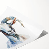 Goat-themed wall art print showcasing a vibrant, colorful design of a wild goat set against a natural landscape, perfect for animal lovers and home decor enthusiasts.