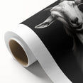 Rolled canvas wall art showcasing a vibrant goat design inspired by wildlife, featuring rich colors and intricate details, perfect for animal lovers and home decor.