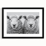 Framed wall art featuring a goat design from the "Animals: A Wild Life" collection, showcasing intricate details and a black mat, perfect for nature-themed decor.