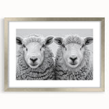 Framed wall art collection featuring a stylized goat design in silver, highlighting intricate details and textures, perfect for animal-themed decor in modern interiors.