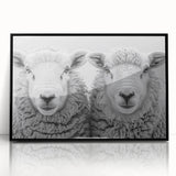 Framed wall art featuring a stylized black goat design, set in an acrylic frame, showcasing a modern aesthetic perfect for animal lovers and home decor enthusiasts.
