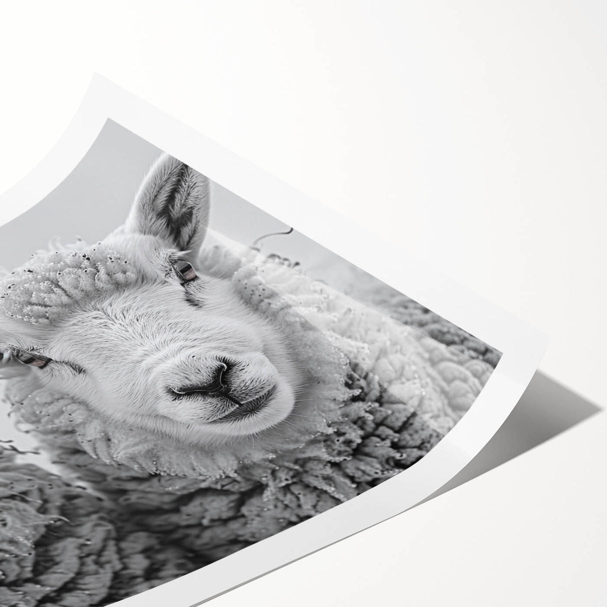 Rolled print showcasing a vibrant goat design from the "A Wild Life" collection, featuring intricate details and bold colors, ideal for animal-themed decor.