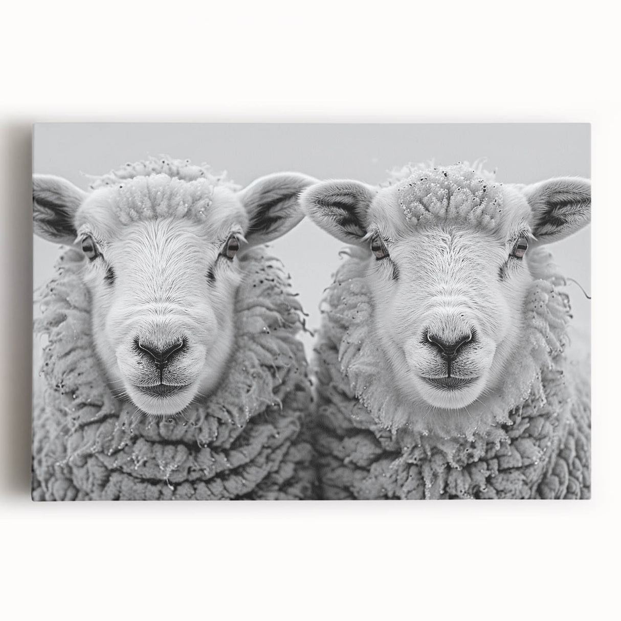 Stretched canvas wall art featuring a vibrant goat design in a wild life collection, showcasing intricate details and bold colors on a textured surface.