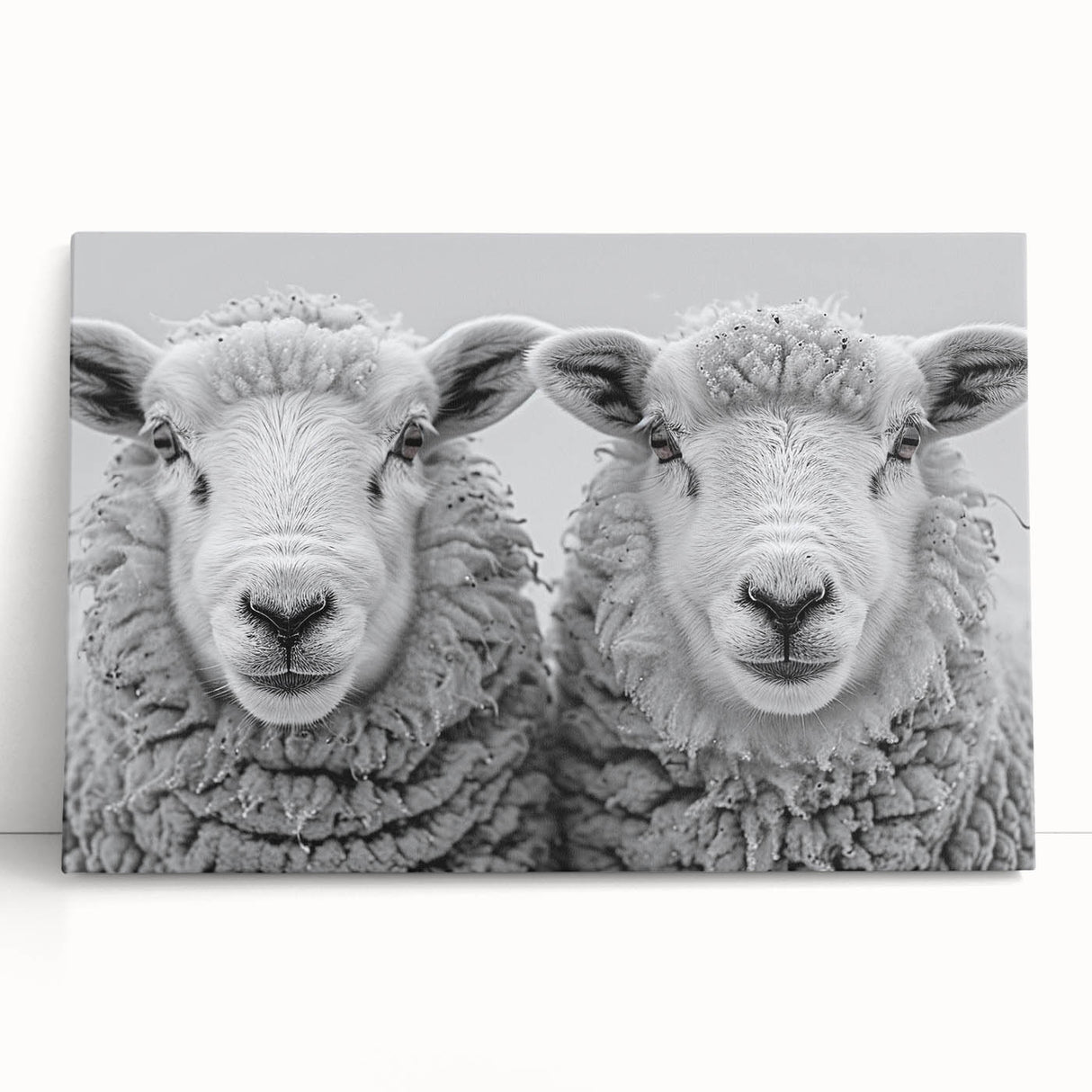 Stretched canvas wall art featuring a whimsical goat design, blending vibrant colors and intricate details, perfect for animal lovers and home decor enthusiasts.