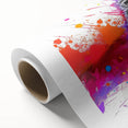Hedgehog-themed rolled canvas wall art featuring a whimsical design with vibrant colors, ideal for animal lovers, packaged securely in a cardboard tube.