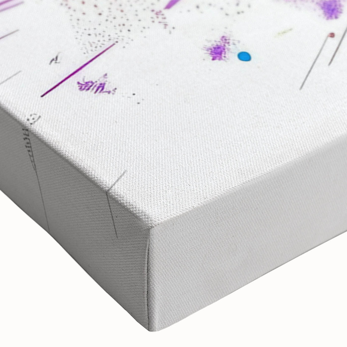 Close-up of a stretched canvas featuring a detailed hedgehog design, showcasing vibrant colors and intricate textures, perfect for wildlife art enthusiasts.