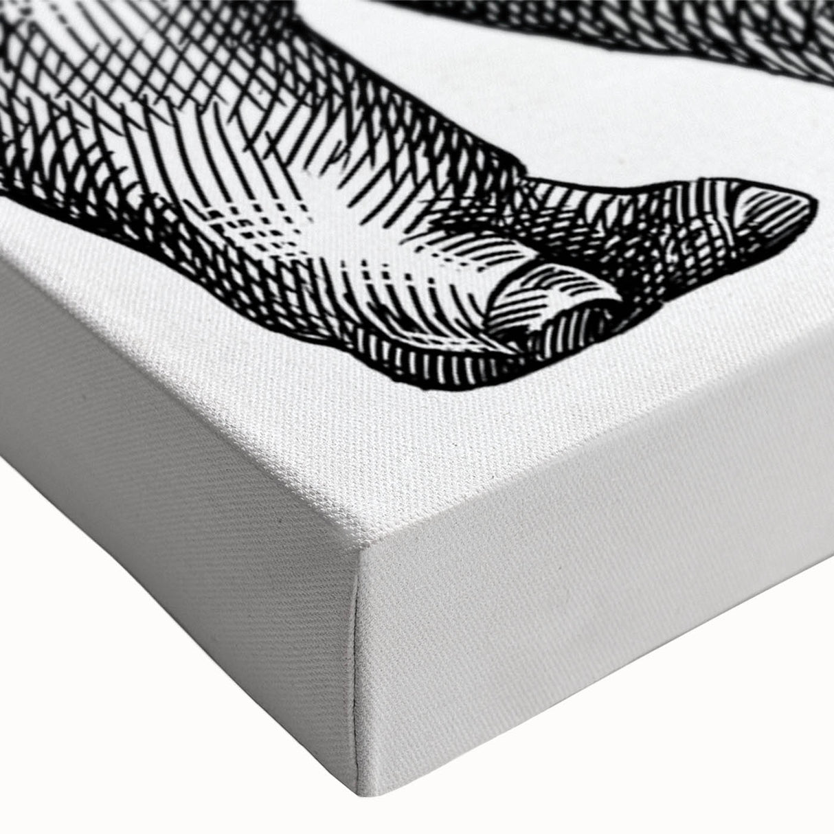 Close-up of a vibrant hippopotamus design on stretched canvas, showcasing rich colors and intricate details, perfect for wildlife-themed decor.