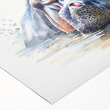 Rolled canvas wall art showcasing a vibrant hippopotamus design, featuring rich colors and intricate details, perfect for wildlife enthusiasts and home decor.