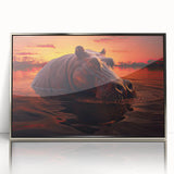 Framed wall art featuring a detailed hippo design in vibrant colors, showcasing its unique textures and features, perfect for wildlife decor enthusiasts.
