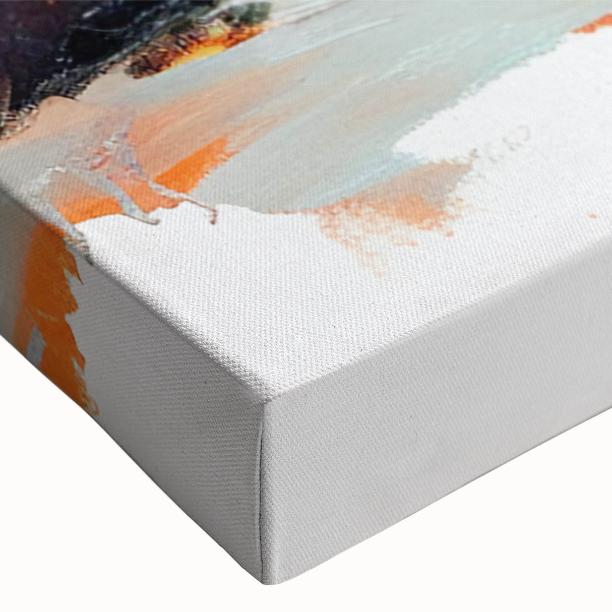 Close-up of a vibrant, stretched canvas featuring a detailed design of a hippopotamus in a wild setting, perfect for animal lovers and home decor enthusiasts.