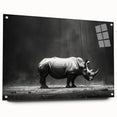 Hippopotamus wall art design displayed in an acrylic glass frame, showcasing vibrant colors and intricate details, perfect for wildlife enthusiasts and home decor.