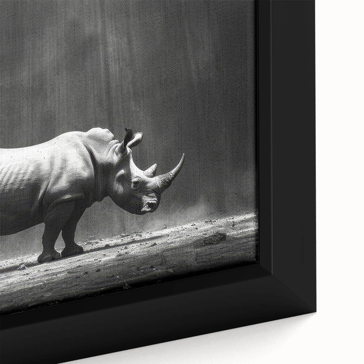 Close-up of a framed canvas featuring a vibrant hippopotamus design, showcasing intricate details and rich colors, perfect for animal lovers and home decor enthusiasts.