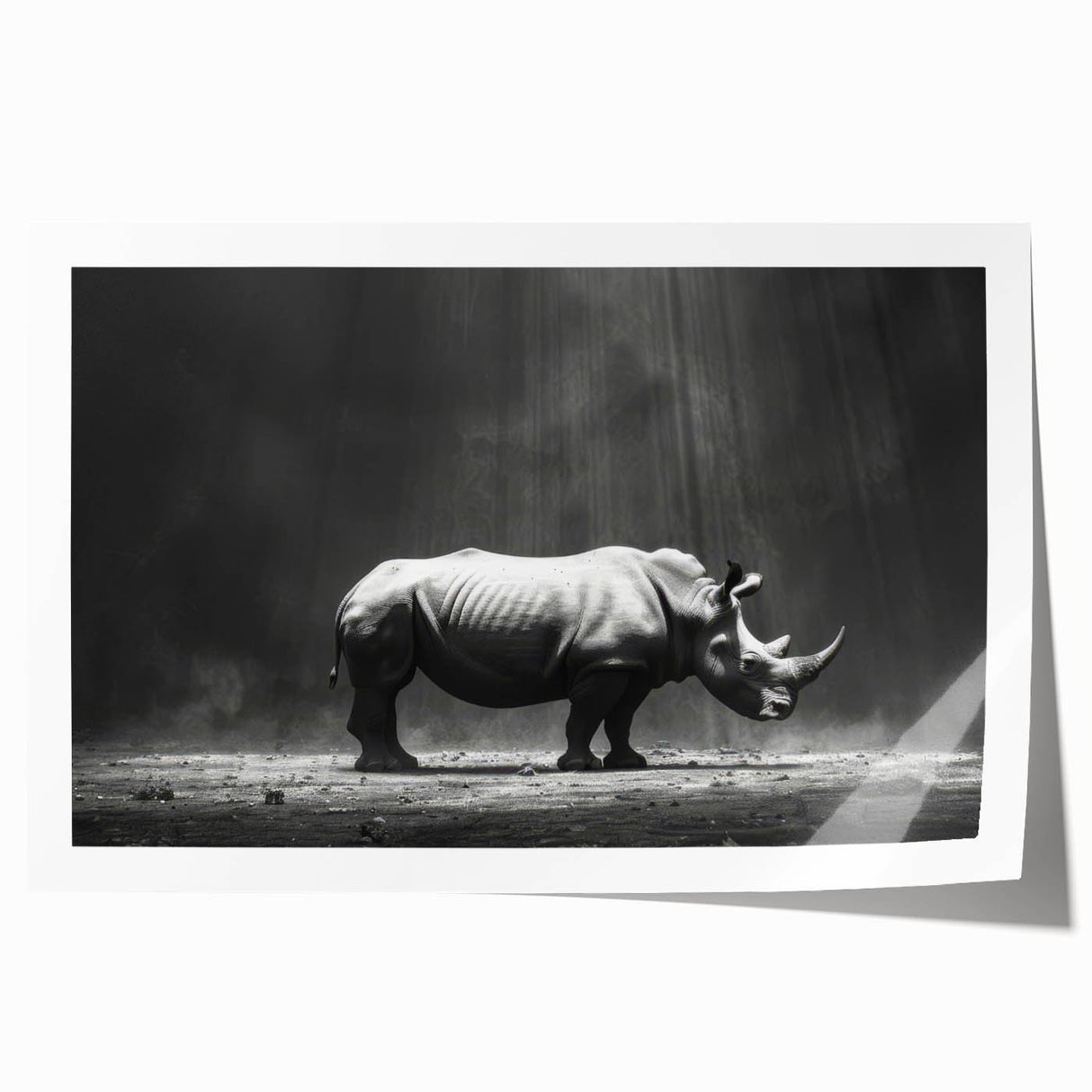 Rolled print showcasing a vibrant hippopotamus design from a wildlife wall art collection, featuring rich colors and intricate details, packaged securely in a cardboard tube.