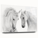 Acrylic glass wall art featuring a side view of a striking horse design, showcasing vibrant colors and intricate details, perfect for animal lovers and home decor enthusiasts.