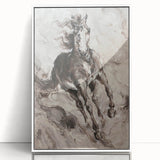 Framed acrylic wall art featuring a majestic wild horse design, set against a white backdrop. Ideal for adding a touch of nature-inspired elegance to any decor.