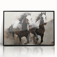Framed acrylic wall art featuring a majestic horse design, presented in a sleek black frame, ideal for animal lovers and home decor enthusiasts.
