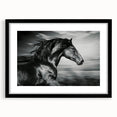 Framed black wall art featuring a stunning horse design from the 'Animals: A Wild Life' collection, showcasing intricate details and vibrant colors, perfect for equine enthusiasts and home decor.