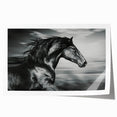 Wildlife-themed wall art featuring a majestic horse design, printed on high-quality canvas with vibrant colors, rolled for easy display and storage. Ideal for animal lovers.