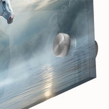 Close-up of an acrylic glass wall art piece showcasing a vibrant horse design, featuring rich colors and intricate details, perfect for wildlife enthusiasts' decor.