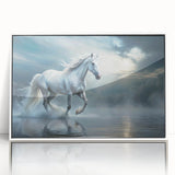 Framed acrylic wall art featuring a stunning horse design, set against a white background, ideal for animal lovers and contemporary home decor. Perfect addition to elevate any space with its vibrant colors and artistic flair.