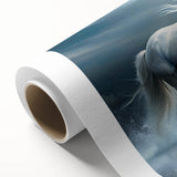 Elegant rolled canvas wall art showcasing a stunning horse design, featuring rich colors and intricate details, perfect for animal lovers and home decor enthusiasts.