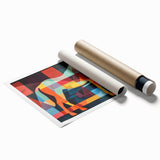 Elegant rolled print featuring a beautiful horse design from the "Animals a Wild Life" collection, showcasing intricate details and vibrant colors, ideal for nature-themed decor.