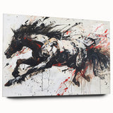 Acrylic glass wall art featuring a side view of a majestic horse design against a minimalist background, ideal for animal lovers and modern decor enthusiasts. This exquisite artwork adds a touch of elegance to any space with its vibrant colors and detailed craftsmanship.