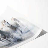 Stunning wall art print showcasing a majestic horse in a wild landscape, emphasizing intricate details and vibrant colors, perfect for equine enthusiasts' decor.