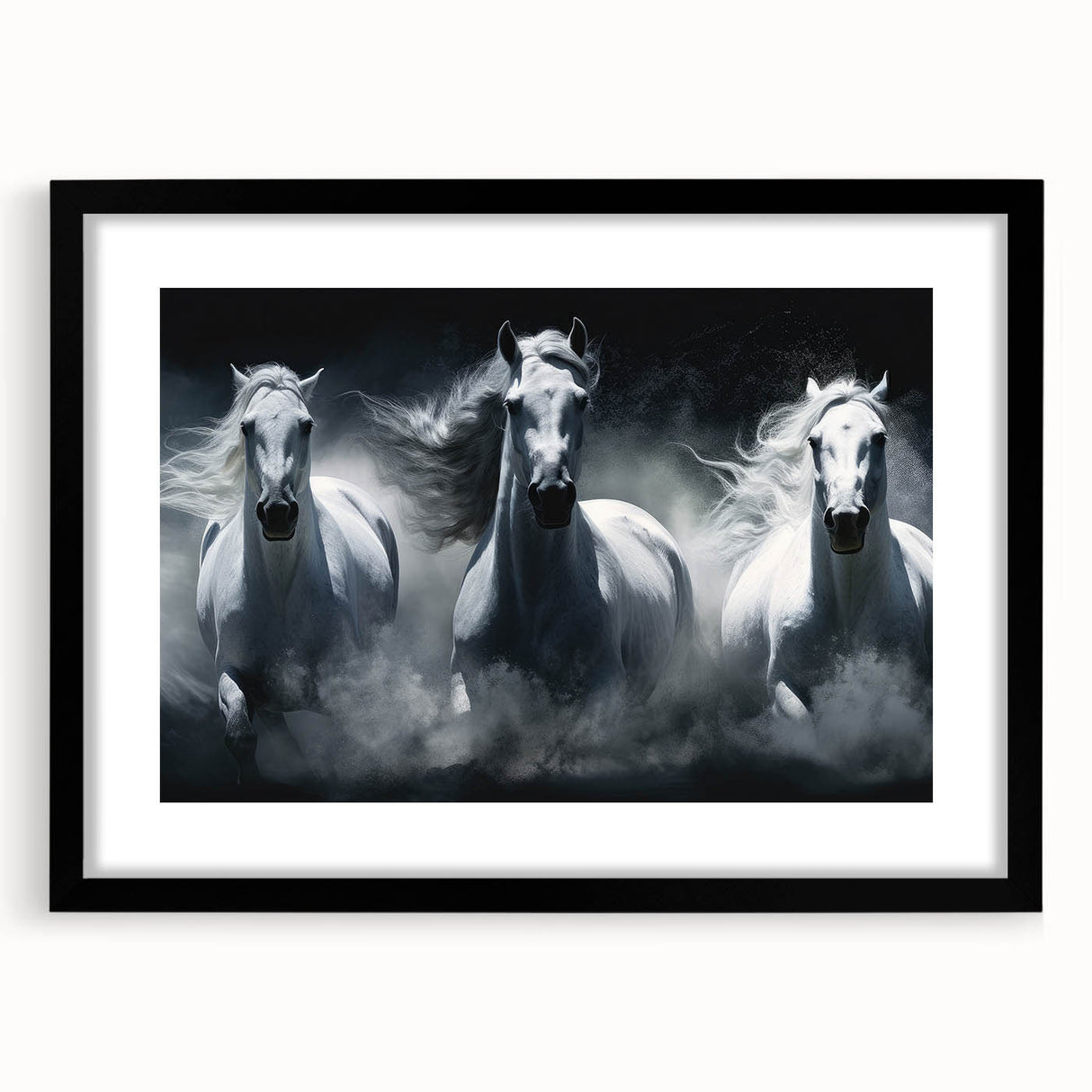 Framed wall art featuring a striking horse design from the "Animals A Wild Life" collection, showcasing vibrant colors and intricate details, ideal for equine enthusiasts.