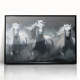Framed wall art showcasing a sleek black acrylic design featuring a majestic horse, perfect for animal lovers and modern decor enthusiasts. Ideal for enhancing living spaces with a touch of elegance and nature-inspired aesthetics.