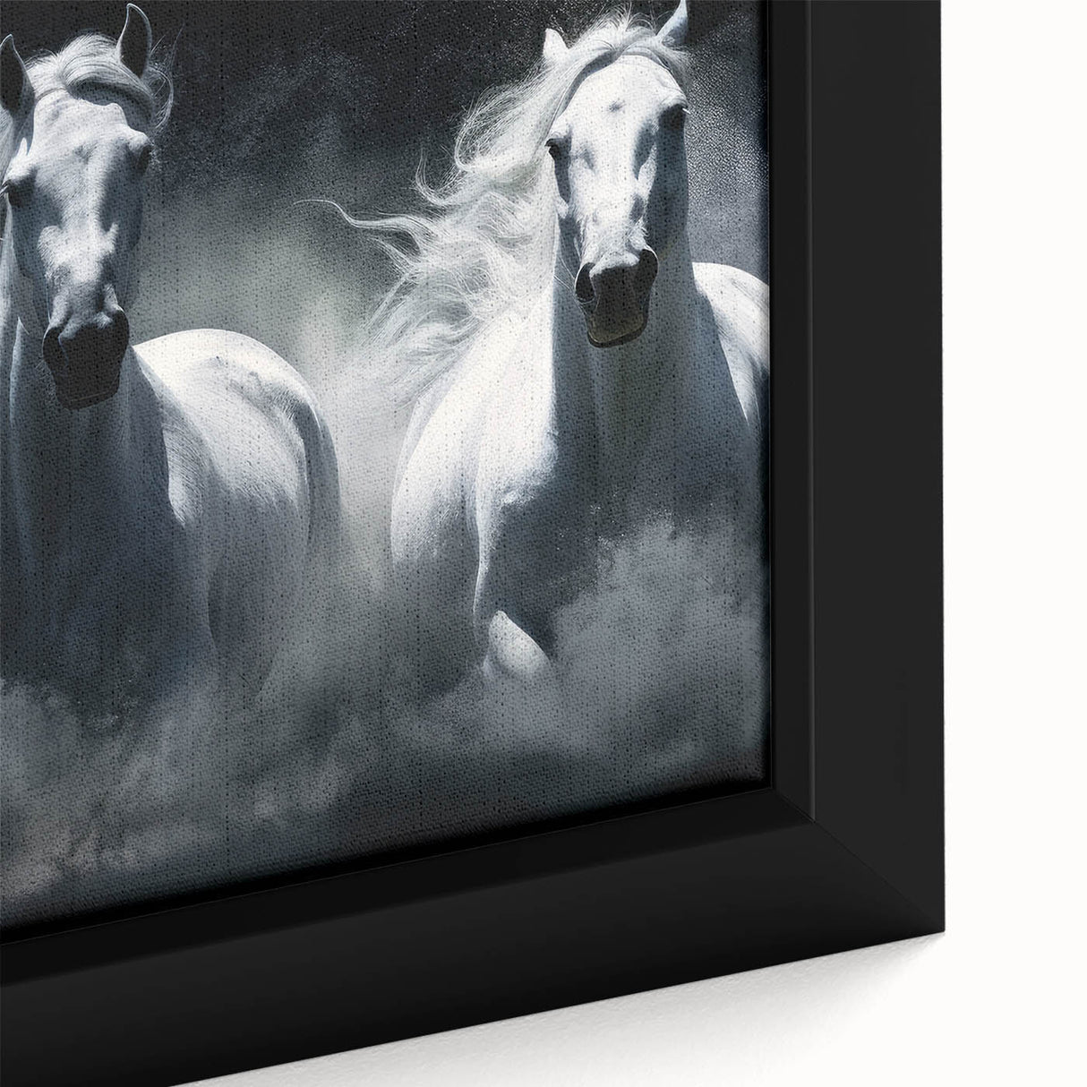 Close-up of a framed canvas depicting a stunning horse design from the "Animals A Wild Life" collection, showcasing intricate details and vibrant colors, perfect for equine enthusiasts.