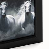 Close-up of a framed canvas depicting a stunning horse design from the "Animals A Wild Life" collection, showcasing intricate details and vibrant colors, perfect for equine enthusiasts.