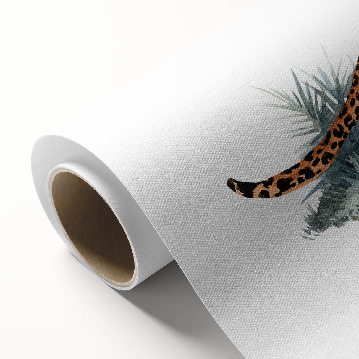 Stunning rolled canvas wall art featuring a vibrant jaguar design, showcasing intricate details and vivid colors, perfect for wildlife enthusiasts and home decor.