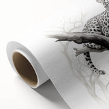 Vibrant rolled canvas wall art showcasing a striking jaguar design, featuring bold colors and intricate details, perfect for wildlife-themed decor.