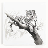 Vibrant jaguar wall art collection on stretched canvas, showcasing a striking front view of the majestic animal with rich colors and detailed textures, perfect for wildlife enthusiasts.