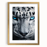 Stunning wall art featuring a majestic jaguar design in a gold frame with matting, perfect for adding a touch of wildlife elegance to home decor.