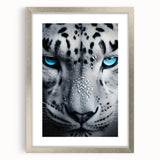 Jaguar wall art collection featuring a striking silver frame and mat, showcasing a detailed design of a jaguar in a lush jungle setting, ideal for wildlife enthusiasts.
