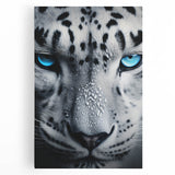 Vibrant stretched canvas wall art showcasing a striking front view of a jaguar in a lush jungle setting, perfect for wildlife enthusiasts and home decor.