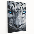 Stretched canvas wall art depicting a striking side view of a jaguar in a vibrant jungle setting, showcasing rich colors and intricate details, perfect for wildlife enthusiasts.