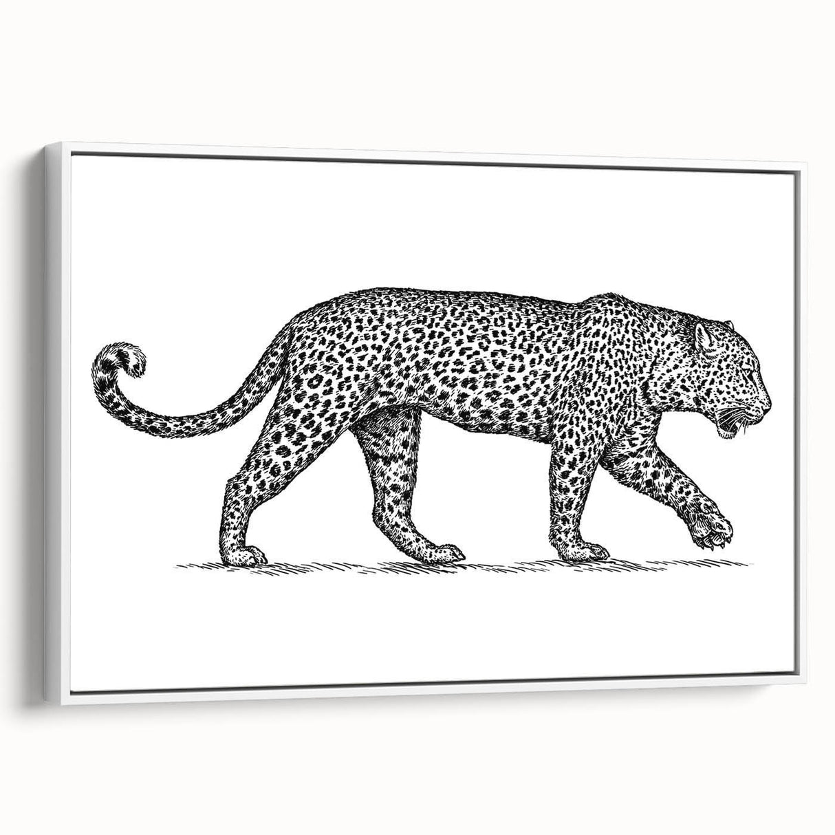 Framed wall art featuring a striking jaguar design in vibrant colors, displayed against a white background, showcasing the animal's fierce expression and intricate details. Ideal for wildlife enthusiasts and home decor, this piece enhances any space with its vivid imagery.