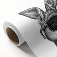 Rolled canvas artwork showcasing a vibrant kangaroo design in a wild life theme, featuring rich colors and intricate details, ideal for nature lovers' decor.