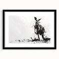 Framed wall art collection featuring a kangaroo design, with a sleek black frame and mat, showcasing vibrant colors and intricate details, perfect for enhancing any room's decor.