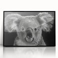 Framed acrylic wall art featuring a serene koala design, showcasing detailed textures and vibrant colors, perfect for animal lovers and home decor enthusiasts.