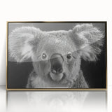 Framed wall art collection featuring a detailed koala design against a vibrant background, showcasing a gold-acrylic finish, perfect for animal-themed decor.