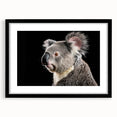 Framed wall art featuring a koala design with a black mat, perfect for wildlife enthusiasts. The collection adds a touch of nature-inspired decor to any space.