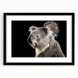 Framed wall art featuring a koala design with a black mat, perfect for wildlife enthusiasts. The collection adds a touch of nature-inspired decor to any space.