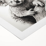 Rolled canvas wall art featuring a colorful koala design from the Australian wildlife collection, showcasing vibrant greens and detailed textures, perfect for nature lovers.